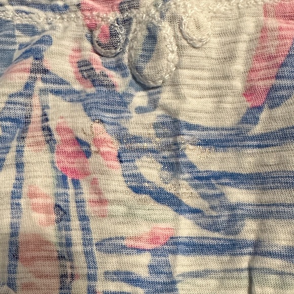 Lilly Pulitzer Blue and Pink Patterned Top - Picture 2 of 4